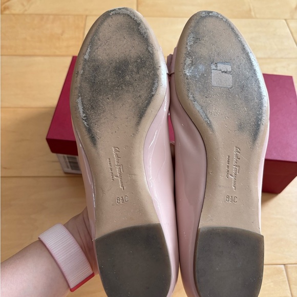 Salvatore Ferragamo Varina Patent Leather Ballet Flats - Pale Pink - Picture 8 of 12
